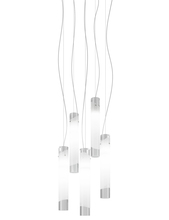 Vistosi LIO SP 5 CRBC NI E26 UL - Lio Suspension 5 Crystal White Satin Nickel E26 UL