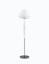 Vistosi NOVEC PT BCRI CR E26 UL - Novecento Floor Lamp White Striped Glossy Chrome E26 UL