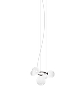 Vistosi PUPRI SP 5 BCSF NNS G9 UL - Puppet Ring Suspension 5 White Shaded Matt Black Nickel G9 UL