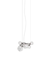 Vistosi PUPRI SP 7 CRTR NNS G9 UL - Puppet Ring Suspension 7 Crystal Transparent Matt Black Nickel G9 UL