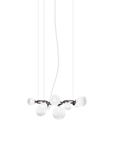 Vistosi PUPRI SP 9 BCSF NNS G9 UL - Puppet Ring Suspension 9 White Shaded Matt Black Nickel G9 UL