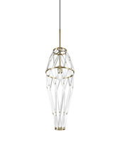 Vistosi STRNE SP 5 CR BKS E26 UL - Starnet Suspension 5 Crystal Matt Gold 3 E26 UL