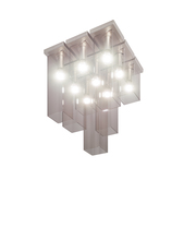 Vistosi TUBES PL 9 FUTR NO E26 UL - Tubes Ceiling Lamp 9 Smoky Transparent Matt Nickel E26 UL