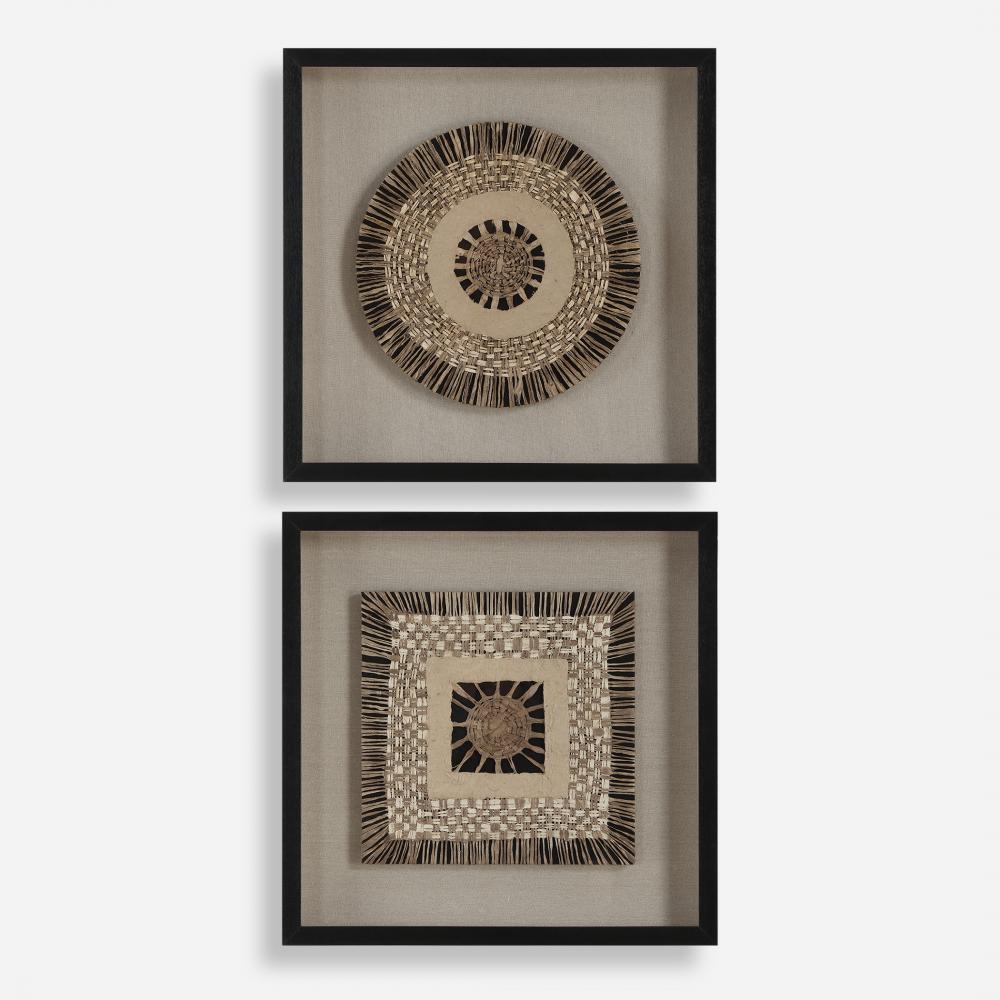 Intertwine Knit Paper Shadow Box, S/2