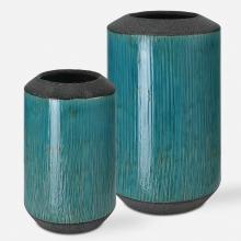 Uttermost CA 18064 - Maui Aqua Blue Vases, S/2