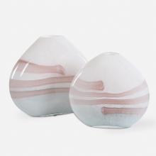 Uttermost CA 18159 - Blush Swirl Glass Vases, S/2