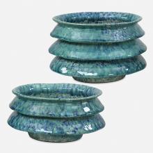 Uttermost CA 18147 - Uttermost ZigZag Blue Green Bowls Set/2