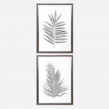 Uttermost CA 33685 - Uttermost Silver Ferns Framed Prints Set/2