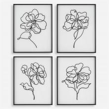 Uttermost CA 41430 - Bloom Black White Framed Prints, S/4