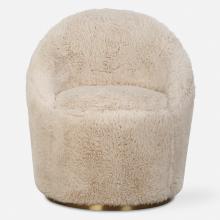 Uttermost CA 23531 - Uttermost Crue Sheepskin Swivel Chair