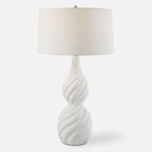 Uttermost CA 30240 - Twisted Swirl White Table Lamp