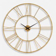 Uttermost CA 06466 - Uttermost Keyann Brass Wall Clock