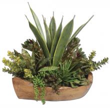 Uttermost CA 60119 - Uttermost Salar Succulents In Teak Bowl