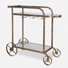 Uttermost CA 50016 - Uttermost Carrinho Antique Brass Bar Cart