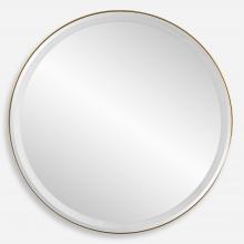 Uttermost CA 09947 - Crofton Lighted Brass Round Mirror