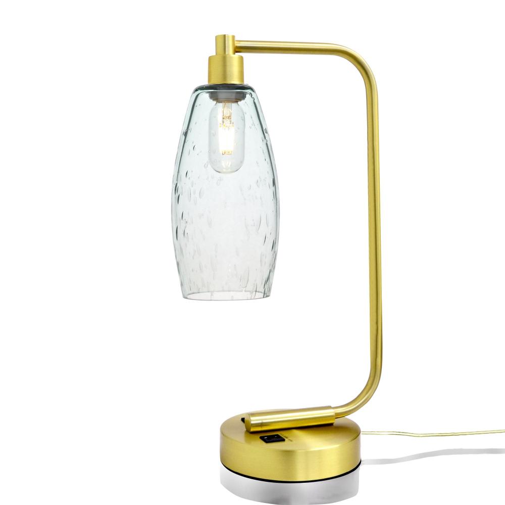 147 Lunar: Table Lamp - Eco Clear / Satin Brass