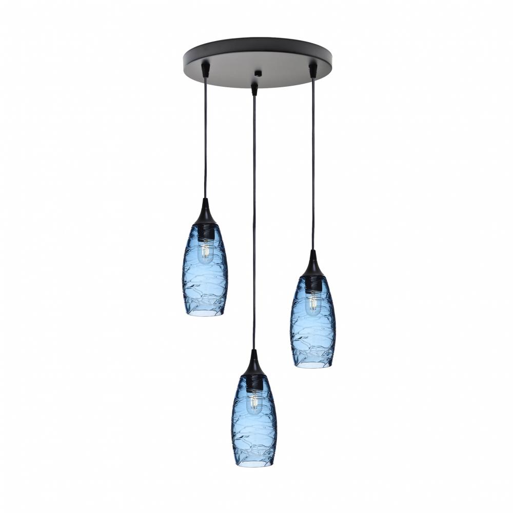 147 Spun: 3 Pendant Cascade Chandelier