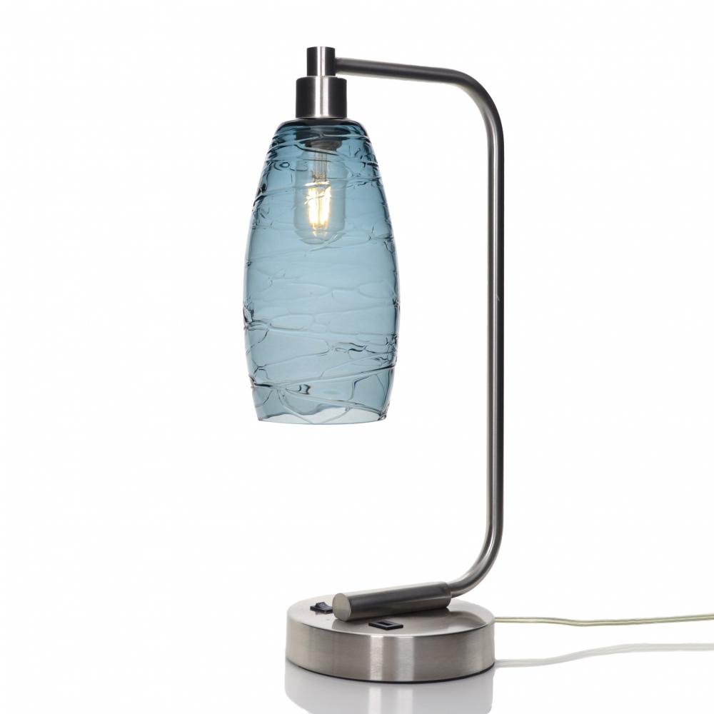 147 Spun: Table Lamp - Slate Gray / Brushed Nickel