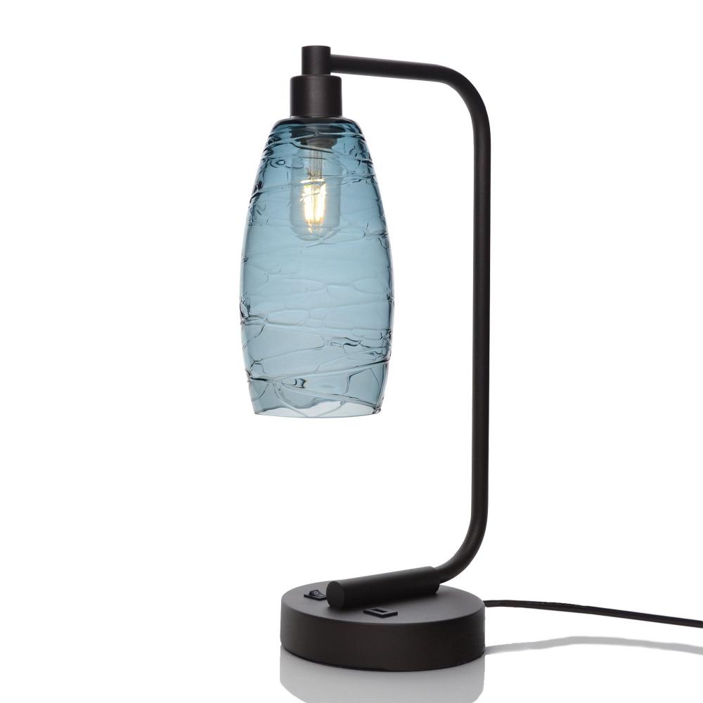 147 Spun: Table Lamp - Slate Gray / Matte Black