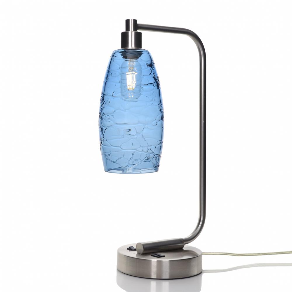 147 Spun: Table Lamp - Steel Blue / Brushed Nickel