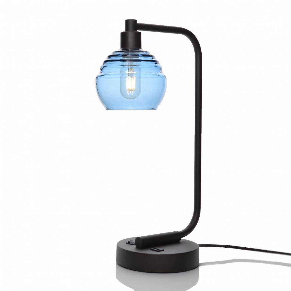 301 Lucent: Table Lamp - Steel Blue / Dark Bronze