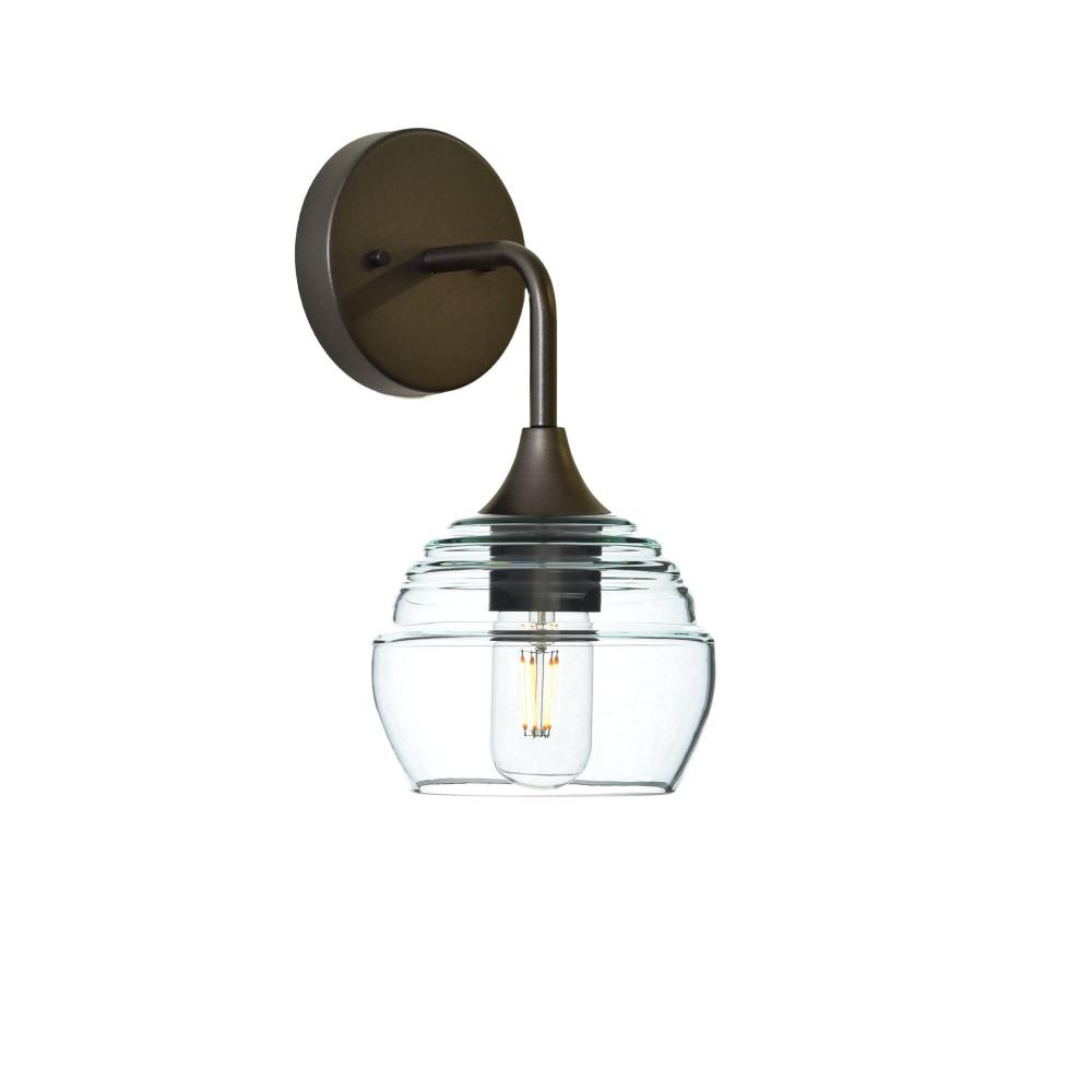 301 Lucent: Wall Sconce - Eco Clear / Antique Bronze