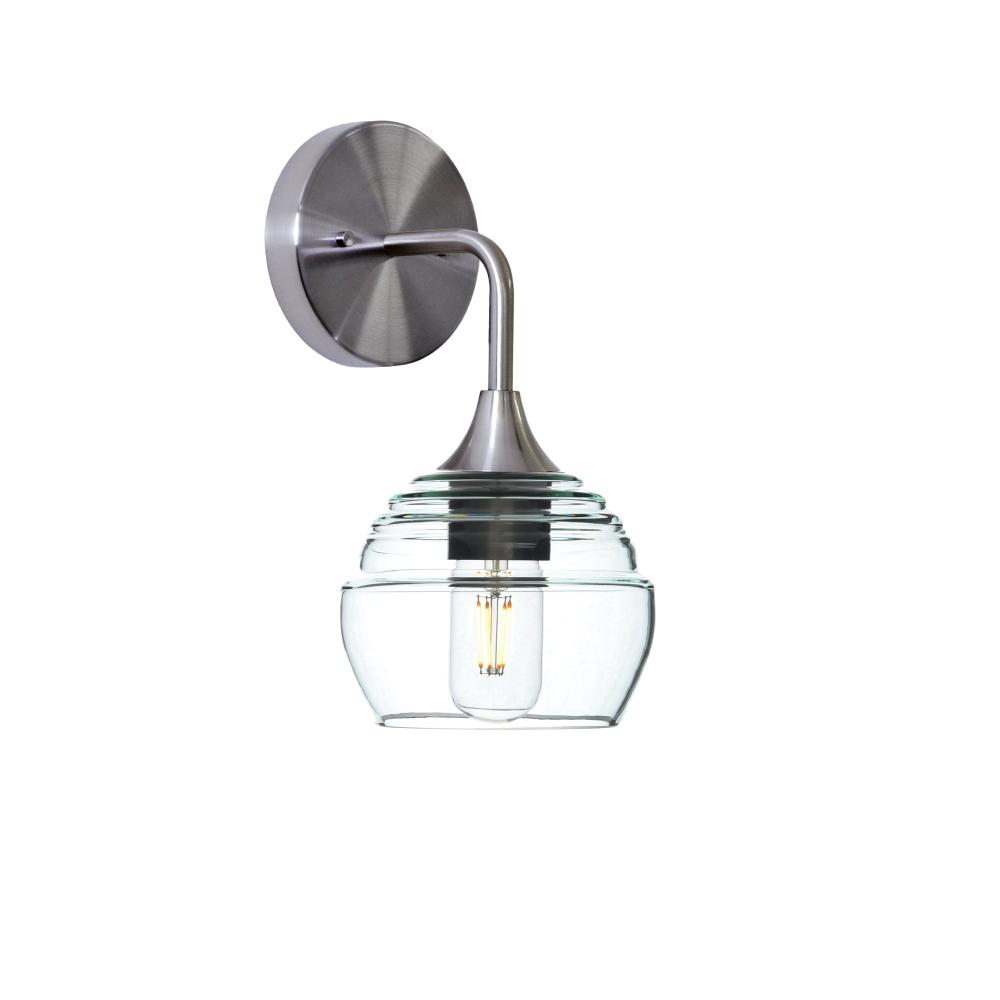 301 Lucent: Wall Sconce - Eco Clear / Brushed Nickel