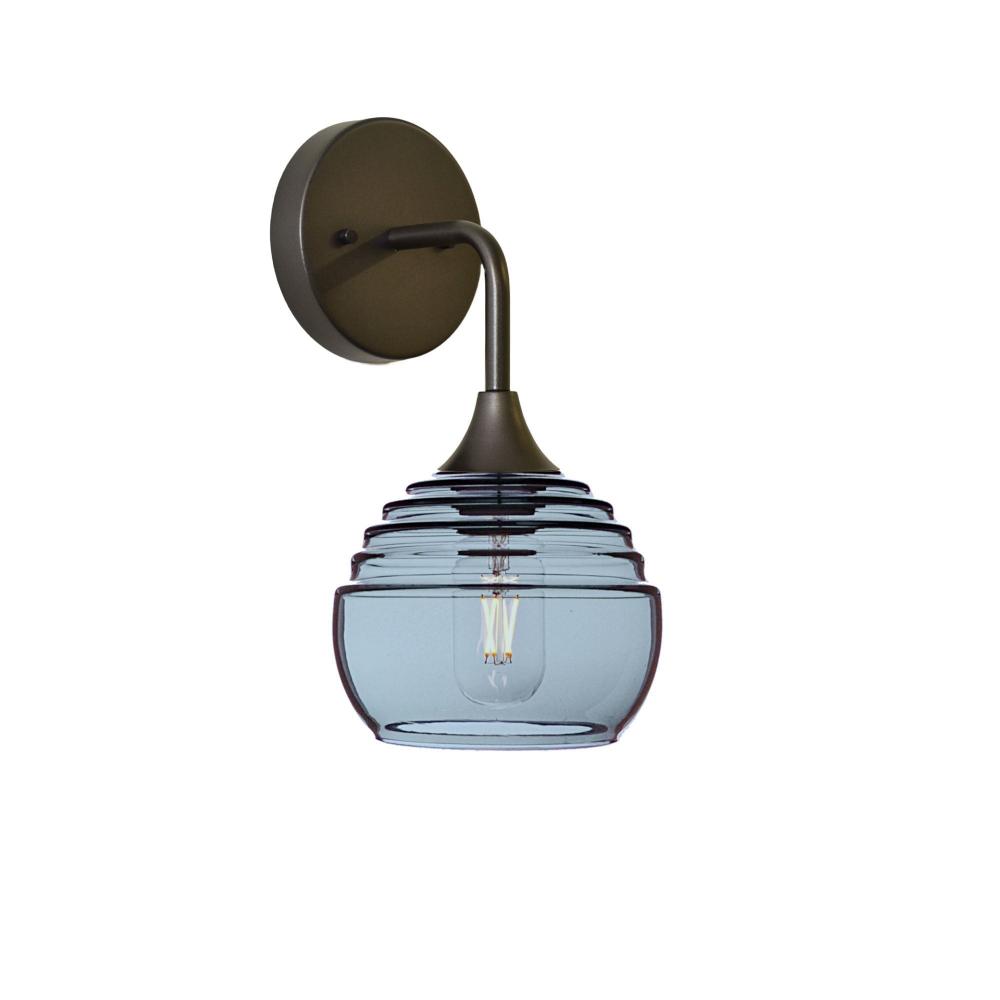 301 Lucent: Wall Sconce - Slate Gray / Antique Bronze