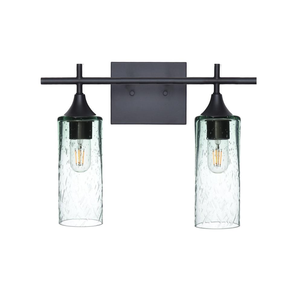 513 Lunar: 2 Light Wall Vanity - Eco Clear / Matte Black