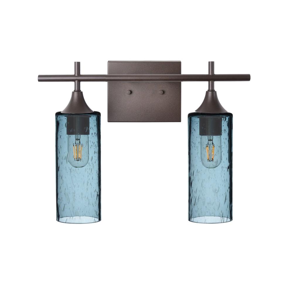 513 Lunar: 2 Light Wall Vanity - Slate Gray / Dark Bronze