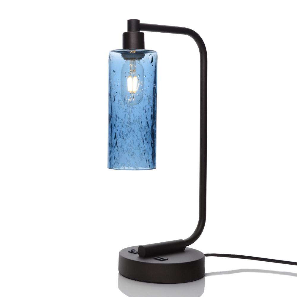 513 Lunar: Table Lamp - Steel Blue / Matte Black