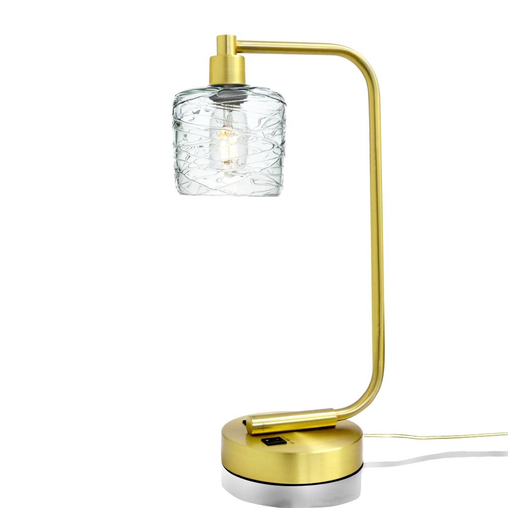 601 Spun: Table Lamp - Eco Clear / Satin Brass