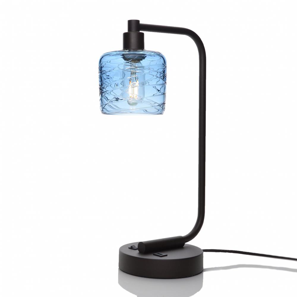 601 Spun: Table Lamp - Steel Blue / Dark Bronze