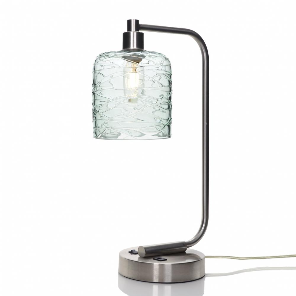 603 Spun: Table Lamp - Eco Clear / Brushed Nickel