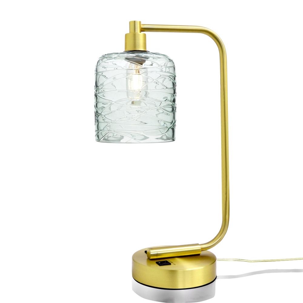 603 Spun: Table Lamp - Eco Clear / Satin Brass