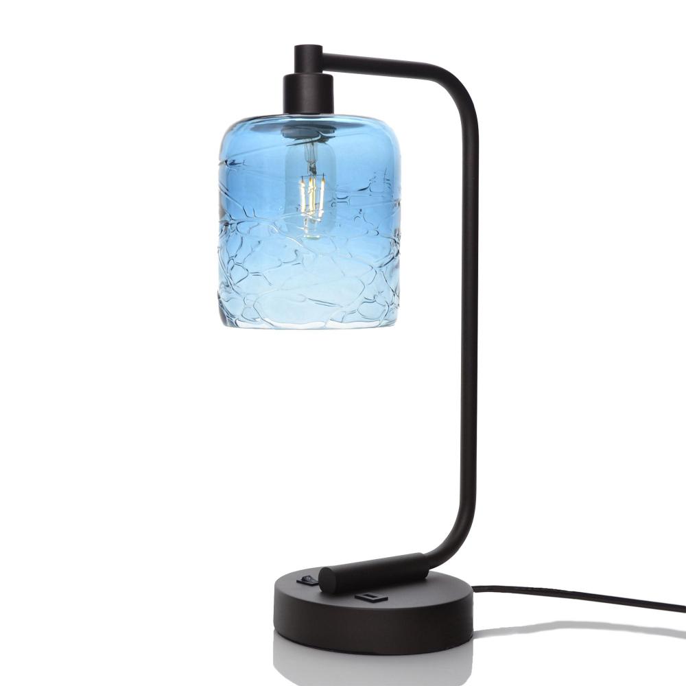 603 Spun: Table Lamp - Steel Blue / Matte Black