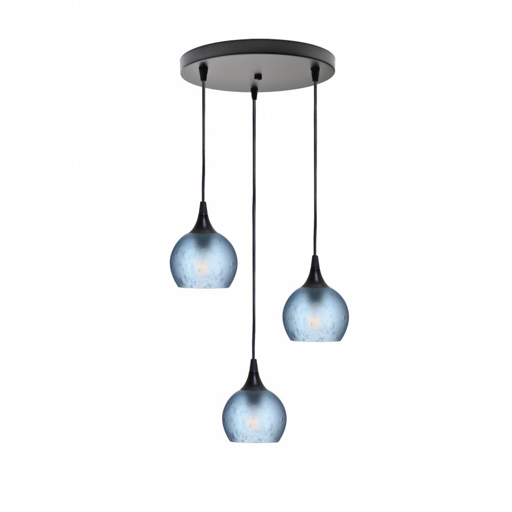 763 Celestial: 3 Pendant Cascade Chandelier