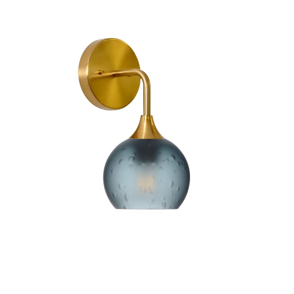 763 Celestial: Wall Sconce - Slate Gray / Polished Brass