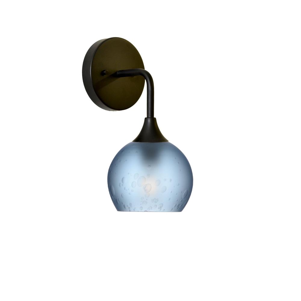 763 Celestial: Wall Sconce - Steel Blue / Matte Black