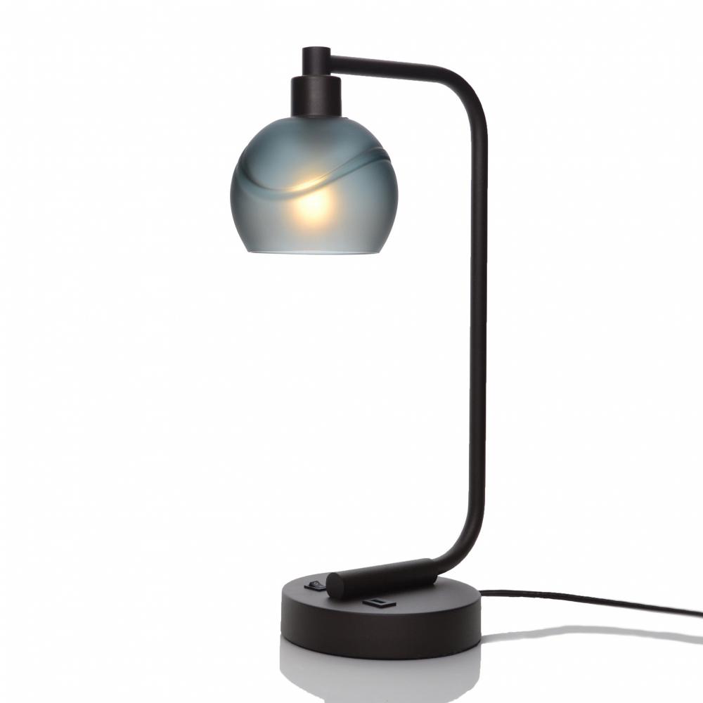 763 Glacial: Table Lamp - Slate Gray / Dark Bronze