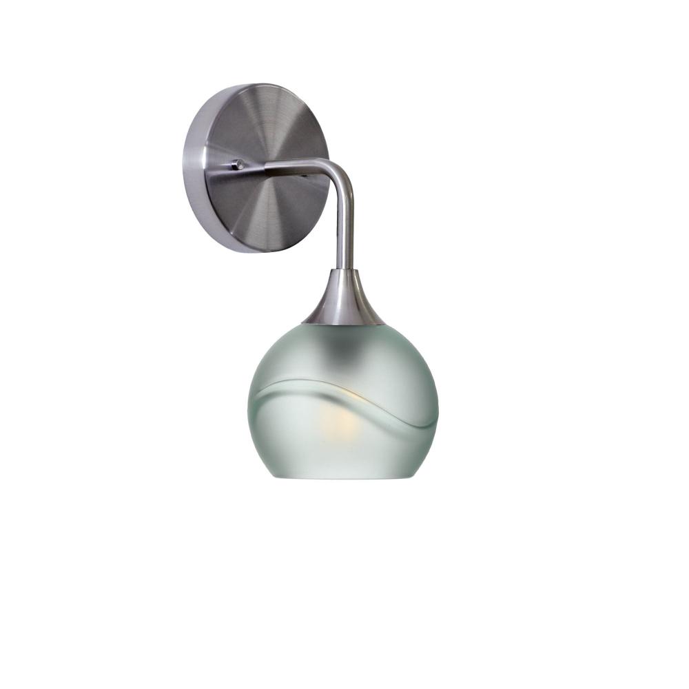 763 Glacial: Wall Sconce - Eco Clear / Brushed Nickel