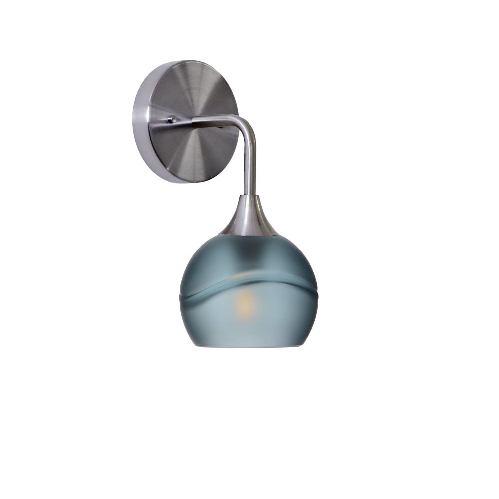 763 Glacial: Wall Sconce - Slate Gray / Brushed Nickel