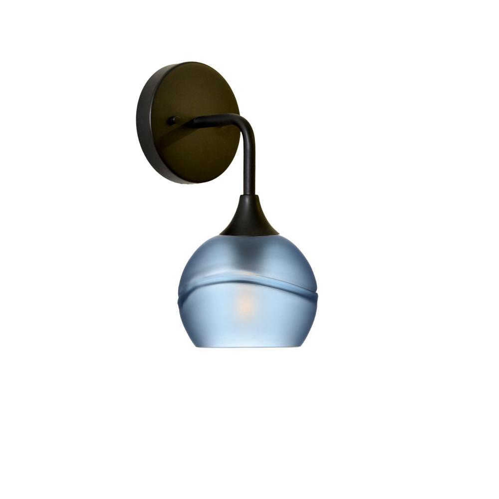 763 Glacial: Wall Sconce - Steel Blue / Matte Black