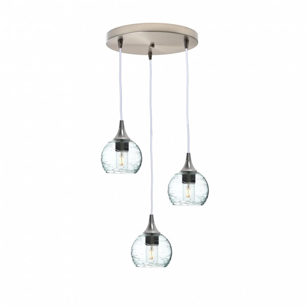 763 Spun: 3 Pendant Cascade Chandelier