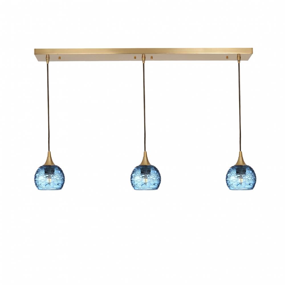 763 Spun: 3 Pendant Linear Chandelier