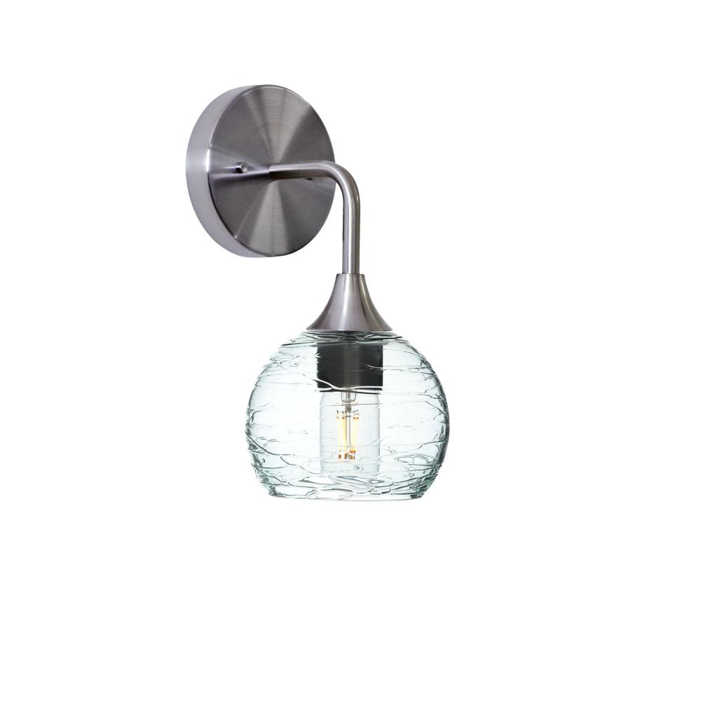 763 Spun: Wall Sconce - Eco Clear / Brushed Nickel