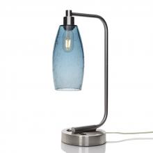 Bicycle Glass X1-147LUNGRA-LMP01-BNI-XX-04W - 147 Lunar: Table Lamp - Slate Gray / Brushed Nickel