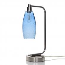 Bicycle Glass X1-147LUNSTB-LMP01-BNI-XX-04W - 147 Lunar: Table Lamp - Steel Blue / Brushed Nickel