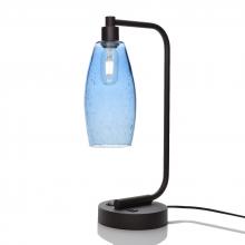 Bicycle Glass X1-147LUNSTB-LMP01-DBZ-XX-04W - 147 Lunar: Table Lamp - Steel Blue / Dark Bronze