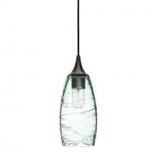 Bicycle Glass X1-147SPNCLR-PEN01-BNZ-X4-04W - 147 Spun: Single Pendant Light